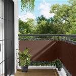 vidaXL Balkon Scherm Bruin 75 x 200 cm PU gecoat oxford alu