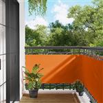 vidaXL Balkon Scherm Oranje 75 x 200 cm PU gecoat oxford alu