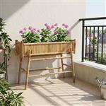 vidaXL Tuinplanter met Houder Naturel 100 x 38 x 74 cm Bamboe