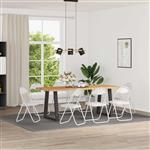 vidaXL Inklapbare stoel 8 pcs Wit 48 x 43,5 x 81 cm Nep Leer