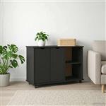 vidaXL Rolling Kast Zwart 100 x 39 x 65,5 cm Massief Vurenhout