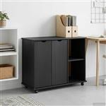 vidaXL Rolling Kast Grijs 100 x 39 x 65,5 cm Massief Vurenhout