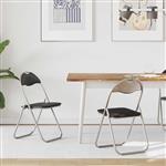 vidaXL Inklapbare stoel 2 st Zwart en Grijs 48 x 43,5 x 81 cm