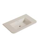 Wastafel Wiesbaden Laro 80x48x1,5 cm Zonder Kraangat Ronde Hoeken Solid Surface Beige