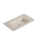 Wastafel Wiesbaden Laro 80x48x1,5 cm Met 1 Kraangat Ronde Hoeken Solid Surface Beige