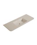 Wastafel Wiesbaden Laro 120x48x1,5 cm Met 1 Kraangat Ronde Hoeken Solid Surface Beige