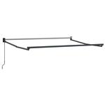 vidaXL Handmatig uitschuifbaar zonnescherm Antraciet 3 x 2 m Aluminium