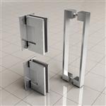 Scharnierset En Greep tbv Profielloze Nisdeur BWS Miley Chroom