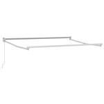vidaXL Handmatig uitschuifbaar zonnescherm Wit 2,5 x 2 m Aluminium