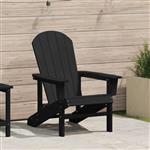 vidaXL Adirondack-stoel Zwart 82 x 74 x 92 cm HDPE