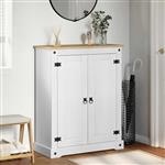 vidaXL Schoenenkast Wit 86 x 38,5 x 108 cm Massief grenenhout