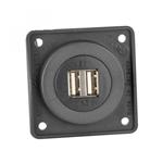 Berker Contactdoos 2x USB Lader 12V Inbouw Antraciet Mat