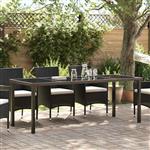 vidaXL Tuinstafel Zwart 200 x 80 x 73 cm Metaal