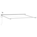 vidaXL Elektrisch uitschuifbaar zonnescherm frame Wit 3,5 x 2 m