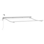 vidaXL Elektrisch Zonnescherm Frame met LED's Wit 2,5 x 2 m Aluminium