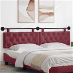 vidaXL Hangend Hoofdeinde Wandgemonteerd Wijnrood 210 x 55 x 7 cm Stof
