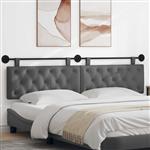 vidaXL Hangend Hoofdeinde Donkergrijs 210 x 55 x 7 cm Stof