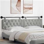 vidaXL Hangend Hoofdeinde Wolkengrijs 210 x 55 x 7 cm Stof