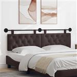 vidaXL Hangend Hoofdeinde Donkerbruin 190 x 55 x 7 cm Stof