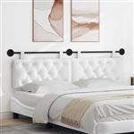 vidaXL Hangend Hoofdeinde Wandgemonteerd Wit 170 x 55 x 7 cm Stof