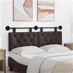 vidaXL Hangend Hoofdeinde Donkerbruin 130 x 55 x 7 cm Stof