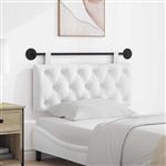 vidaXL Hangend Hoofdeinde Wandgemonteerd Wit 110 x 55 x 7 cm Stof
