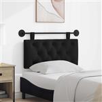vidaXL Hangend Hoofdeinde Wandgemonteerd Zwart 100 x 55 x 7 cm Stof