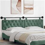 vidaXL Hangend Hoofdeinde Zeegroen 210 x 55 x 7 cm Fluweel