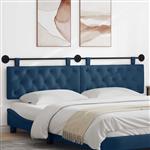 vidaXL Hangend Hoofdeinde Wandgemonteerd Blauw 210 x 55 x 7 cm Stof