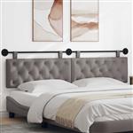 vidaXL Hangend Hoofdeinde Wandgemonteerd Taupe 210 x 55 x 7 cm Stof