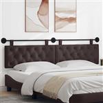vidaXL Hangend Hoofdeinde Donkerbruin 210 x 55 x 7 cm Stof