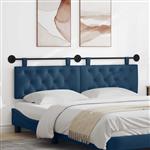 vidaXL Hangend Hoofdeinde Wandgemonteerd Blauw 190 x 55 x 7 cm Stof