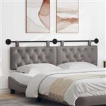 vidaXL Hangend hoofdbord Taupe Stof