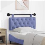 vidaXL Hangend hoofdbord Jeans Blauw Stof