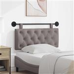 vidaXL Hangend hoofdbord Taupe Stof