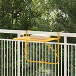 vidaXL Hangende Balkon Tafel Geel 60 x 39 x 65 cm Staal