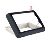 Dometic Midi Heki Glaskoepel met Zwart Kader