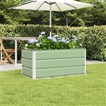 vidaXL Plantenbak Pastelgroen 100 x 50 x 45 cm Gegalvaniseerd staal