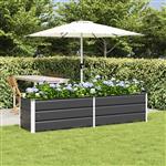 vidaXL Plantenbak Antraciet 195 x 50 x 45 cm Gegalvaniseerd staal