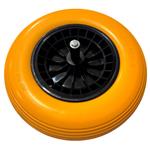 Antilek kruiwagenwiel PU 4.00x8 - lange as 20cm