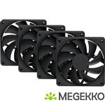 Hyte FA12 120mm PWM Fan 4 Pack [PITCH BLACK]