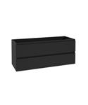 Onderkast Wiesbaden Alvara 120x46 cm 2 Laden 2 Uitsparingen Mat Zwart
