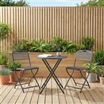 vidaXL Tuinstoelen 2 pcs Antraciet 52,5 x 46 x 82 cm IJzer