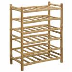vidaXL Wijnrek Naturel 57 x 29,5 x 72 cm Bamboe