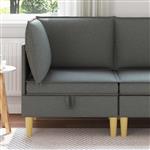 vidaXL Opslagottoman Donkergrijs