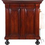 Bescheiden Pastoorskast in prachtig donker palissander ca 1700  verdekte lade (No.330315)