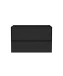 Onderkast BWS Lyanna 80x46 cm 2 Laden 1 Uitsparing Mat Zwart
