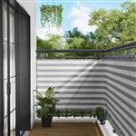 vidaXL Balkon Scherm Lichtgrijs en wit. 120 x 800 cm