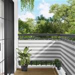 vidaXL Balkon Scherm Lichtgrijs en wit. 75 x 800 cm