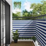 vidaXL Balkon Scherm Blauw en Wit 110 x 800 cm Oxford Stof